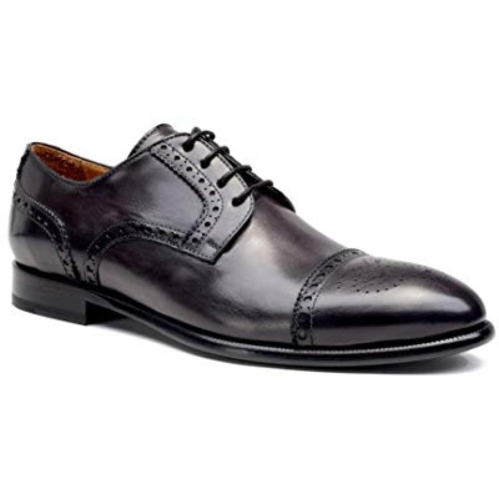 Curatore Beech Grey Cap-Toe Derby Leather Oxford